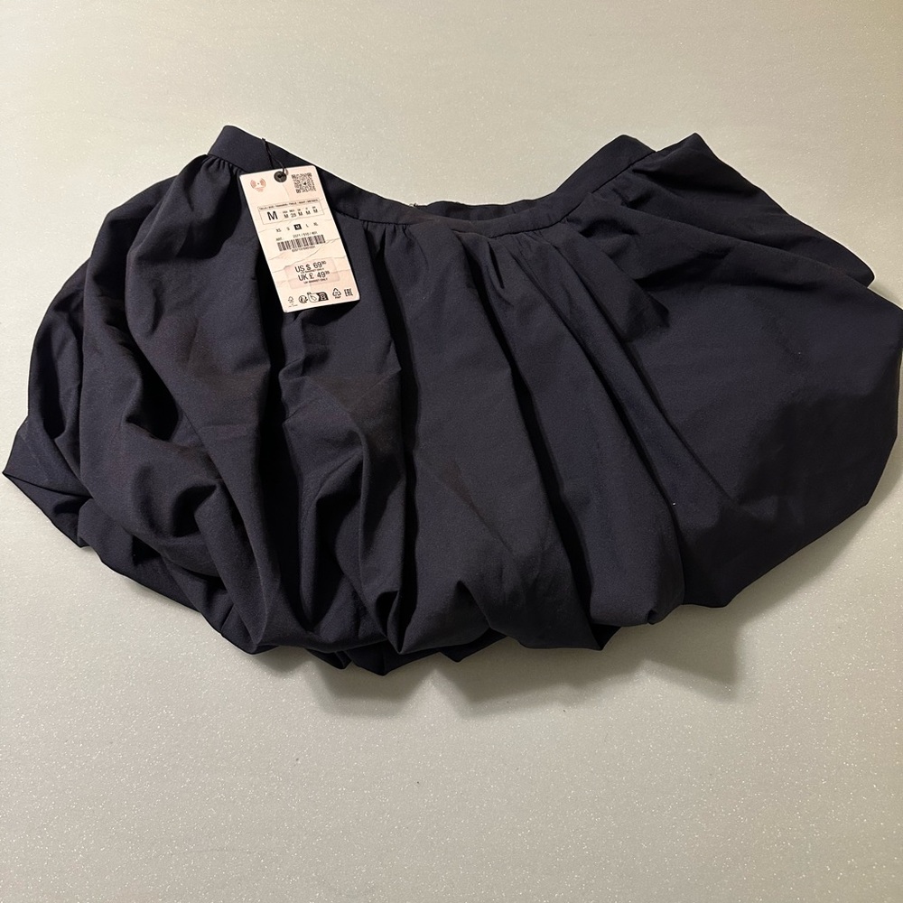 Zara Black A-Line Skirt